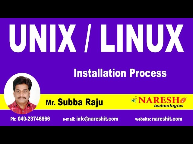 LINUX Installation Process | UNIX Tutorial | Subba Raju