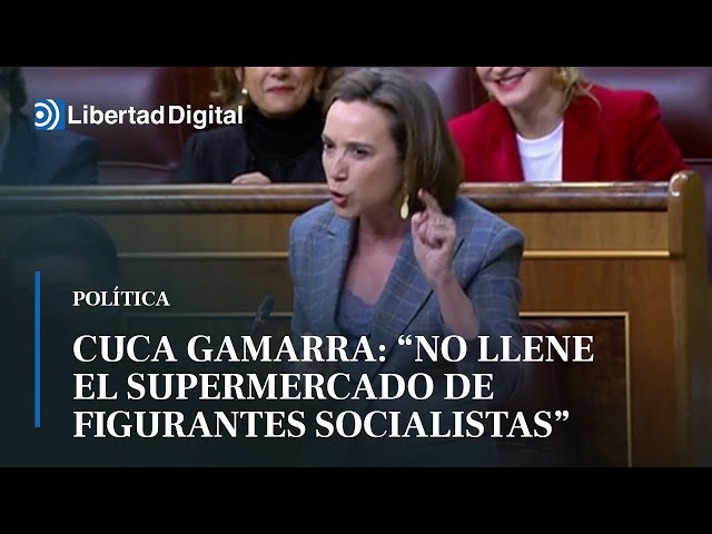 Cuca Gamarra sobre las películas de Sánchez: "No llene el supermercado de figurantes socialistas"