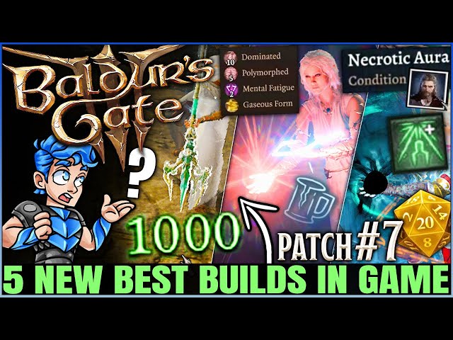 Baldur's Gate 3 - New Update - 5 Best MOST POWERFUL Builds Found - INFINITE Damage & Build Guide!