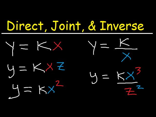 Direct Inverse and Joint Variation Word Problems