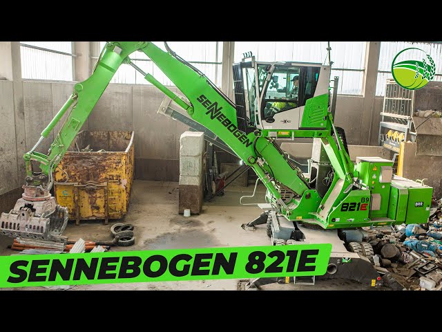 SENNEBOGEN 821E Elektro-Umschlagbagger im Recyclingeinsatz