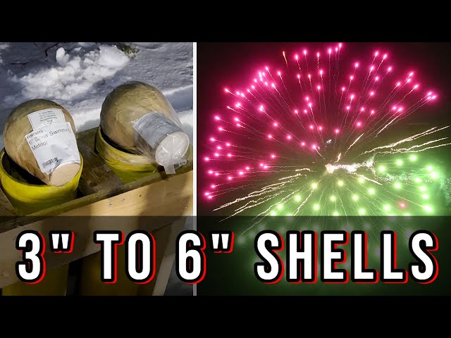Testing 3" 4" 5" & 6" fireworks shells in a blizzard 🥶