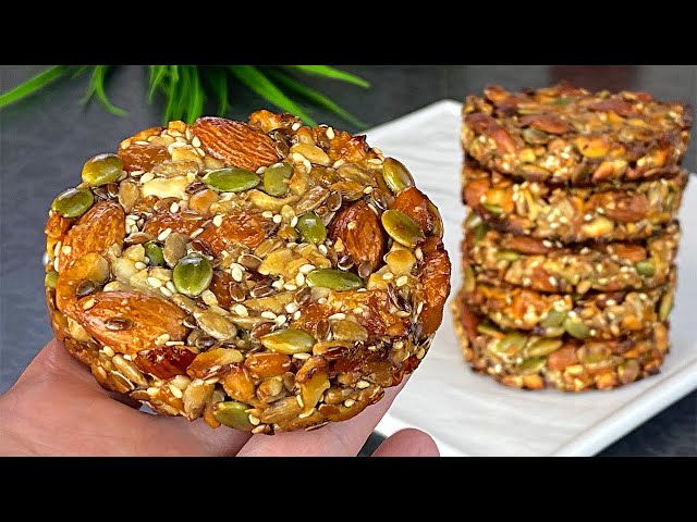 I don't eat sugar! Healthy cookies without flour and sugar! Energy dessert recipe!