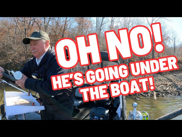 Oh No!  He's Going Under The Boat!