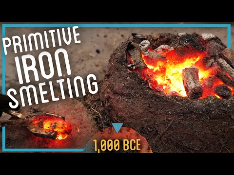 Smelting Iron from ROCKS (Primitive Iron Age Extraction)