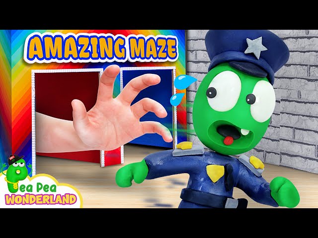 Pea Pea Police Pretend Play Escape From Giant Mysterious Maze 🔐 Funny cartoon - Pea Pea Wonderland