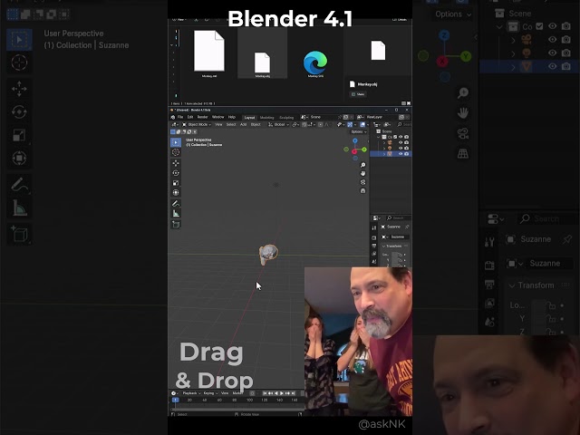 Blender 4.1 - Drag & Drop Now Available! - [No Way!] #3dblendered #blender #3d