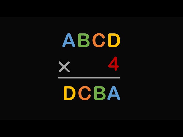 Can you solve it? Logic test ABCD x 4 = DCBA