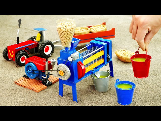 HOW to Soybean Oil is made? | Diy tractor making Soybean Press Oil machine | COA TRACTOR