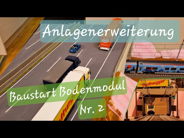 H0 Modelleisenbahn - Anlagenerweiterung Bodenmodul Nr. 2 (Teil 1)