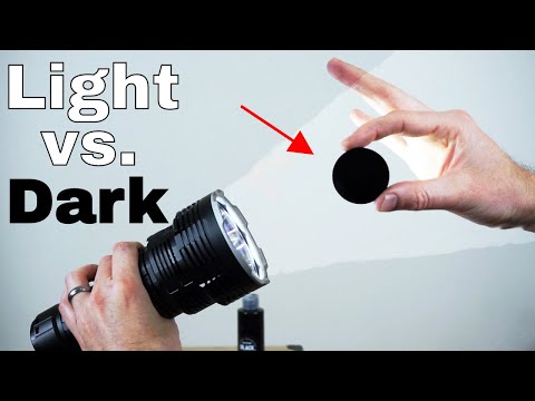The Worlds Blackest Black vs The Worlds Brightest Flashlight (32,000 lumen)—Which Will Win?