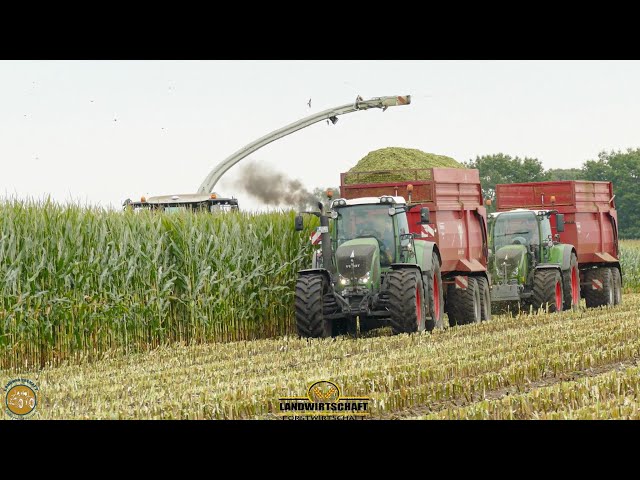 Rauchzeichen sind gute Zeichen Fendt S4 Traktoren LU Barkmann im Landwirtschaftlichen Lohn Häckseln