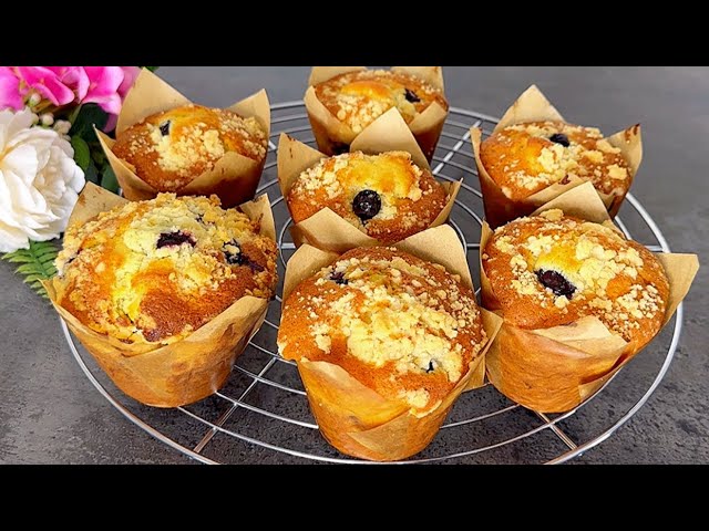 5-minute recipe for a snack! With only 2 eggs! Simple and tasty muffin recipe