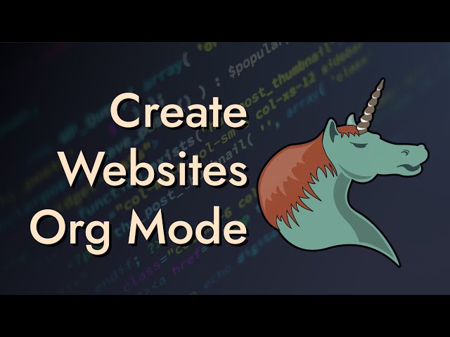 Build Your Website with Org Mode