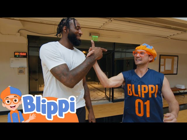 Blippi Plays Basketball With Andre Drummond! | Fun and Educational Videos For Kids