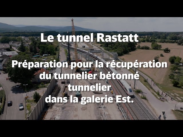 Tunnel Rastatt: Préparation pour la récupération du tunnelier bétonné tunnelier dans la galerie Est