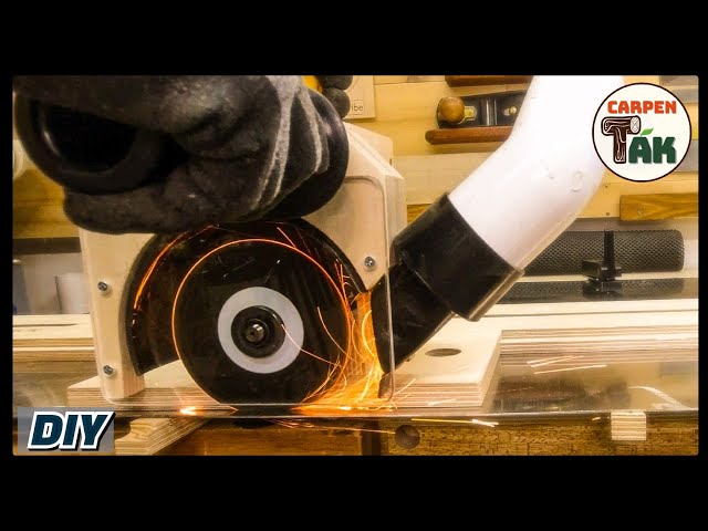⚡[DIY] Angle grinder guide rail safety dust collection cover addition / track saw / woodworking