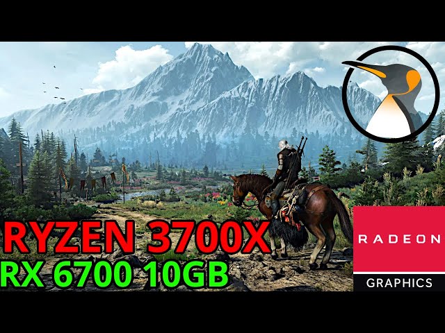The Witcher 3 on Linux / RX 6700, RYZEN 3700X (ULTRA+ GRAPHICS)