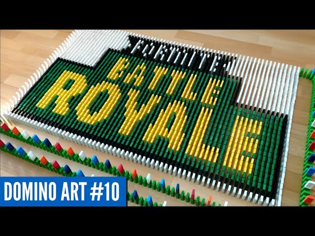 FORTNITE BATTLE ROYALE ART MADE FROM 9,100 DOMINOES | Domino Art #10