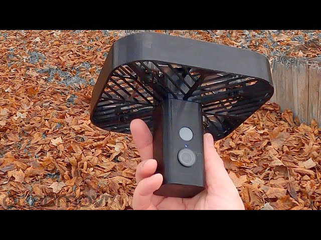 Blowing leaves with the Amazon Ring Always Home Cam Drone REPLICA