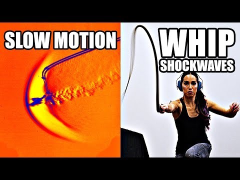 How does a whip break the sound barrier? (Slow Motion Shockwave formation) - Smarter Every Day 207