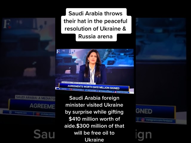 Saudi Arabia signed agreements worth $400 million with Ukraine on Sunday