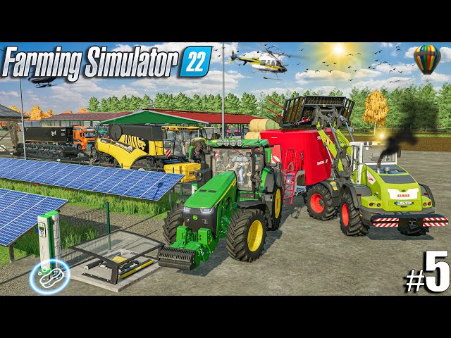 Building SOLAR PANELS & Feeding 2000 COWS | 2000 Cows Farm Ep.5 | Farming Simulator 22