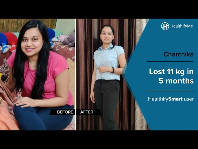 WEIGHT LOSS SUCCESS STORY - How Charchika Lost 11Kgs In 5 Months Using HealthifyMe App | HealthifyMe