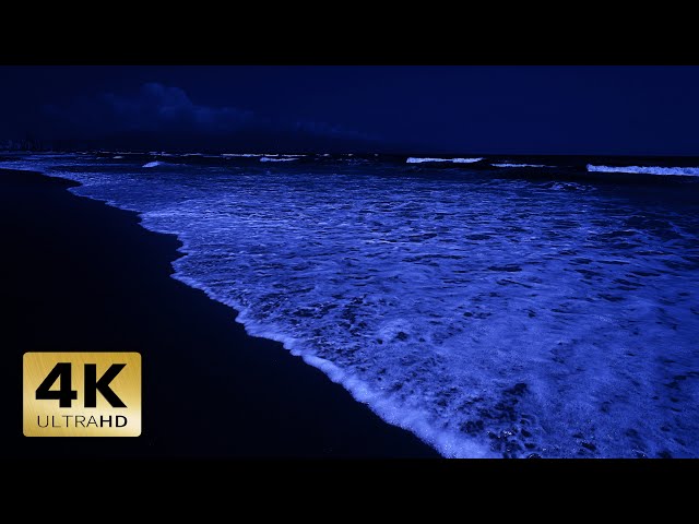 Ocean Sounds For Deep Sleeping - 10 Hours Big Waves Rolling At Night For Relaxation And Deep Sleep