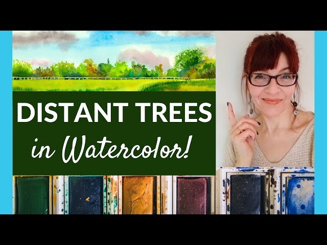 How to Paint Trees (Distant Trees in Watercolor)