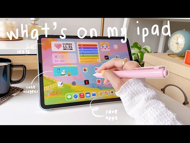🍡 what's on my ipad pro 2021 + my current fave apps + cute widgets | aesthetic ipad setup, iOS15 🍎✨