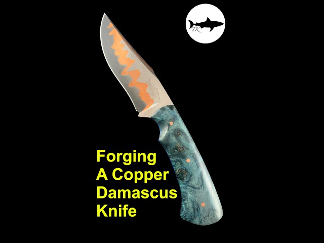 Forging a Copper Damascus Knife #shorts