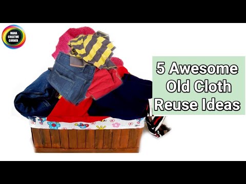 5 Useful Things To Do From Old Clothes/5 Awesome Old Clothes Reuse Ideas /Best Ideas from waste