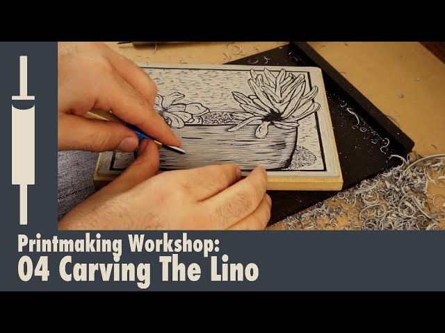 Linocut Printmaking Tutorial 04: Carving The Block