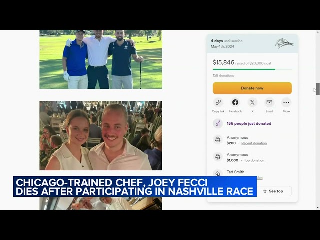 Chicago-trained chef Joey Fecci dies after Nashville race