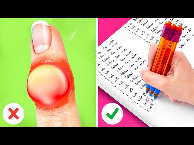 SCHOOL HACKS THAT WILL SAVE YOUR LIFE! || First to Finish Art School Wins By 123 GO! Series
