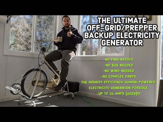 DIY Bicycle Electrical Generator - $100 Build Cost!  Up to 24 AMPS!!!