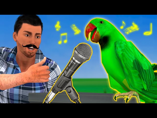 तोता गाना Singing Parrot Comedy Video हिंदी कहानिय Hindi Kahaniya Funny Comedy Stories in Hindi