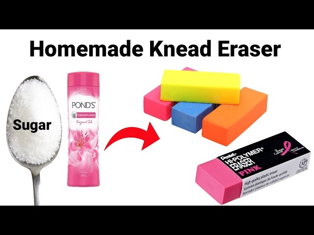 How to make Eraser/clay type Eraser at home easily making/how to make Kneaded Eraser/homemade Eraser