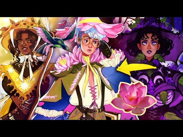 Turning flowers 🌺 into WITCHES 🔮(CHARACTER DESIGN CHALLENGE)