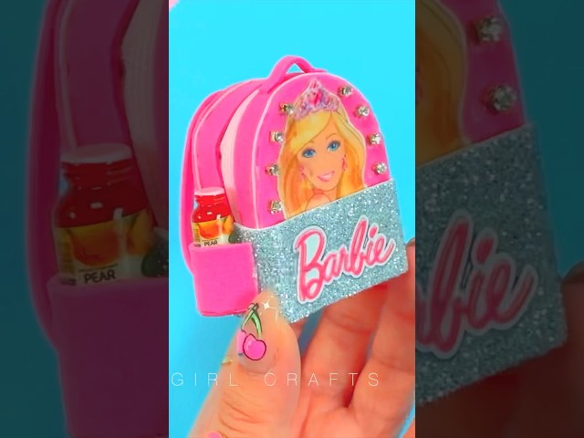 Diy Mini Barbie Backpack #barbie #shorts #youtubeshorts