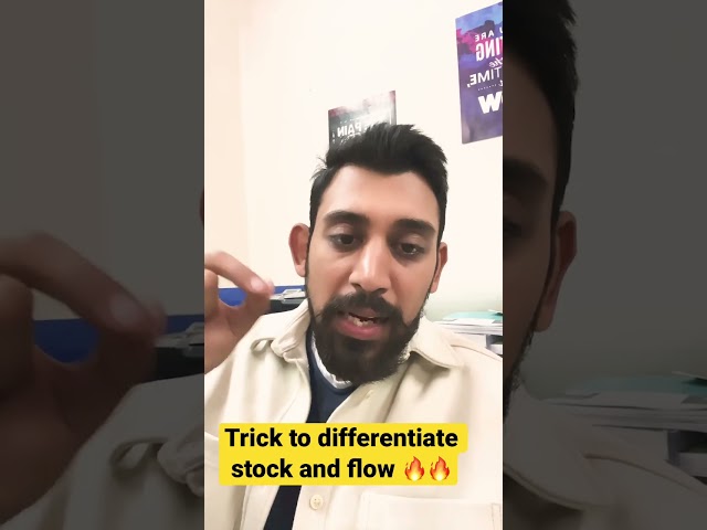 How to differentiate stock and flow ? #shorts #rajatarora #commerce