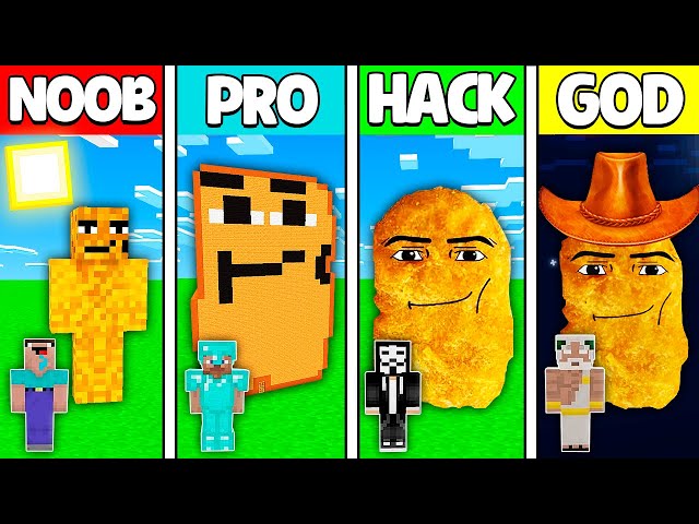 Minecraft Battle: NOOB vs PRO vs HACKER vs GOD! NUGGETS COWBOY STATUE CHALLENGE in Minecraft