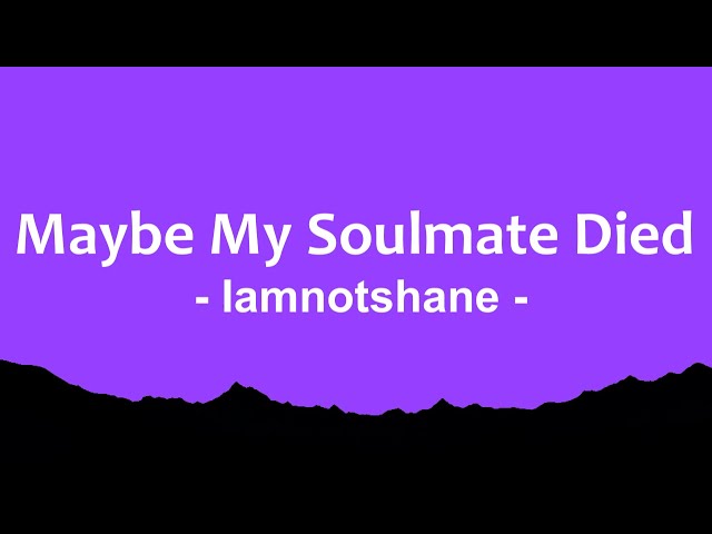 IAmnotShane  - Maybe My Soulmate Died ( May be my soul mate died I don't know (Lyrics)