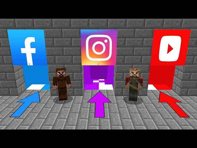 CHOOSE THE WRONG SOCIAL MEDIA CAVE AND YOU WILL DIE #4 - 😱 - Minecraft