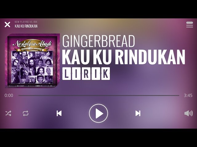 Gingerbread - Kau Ku Rindukan [Lirik]