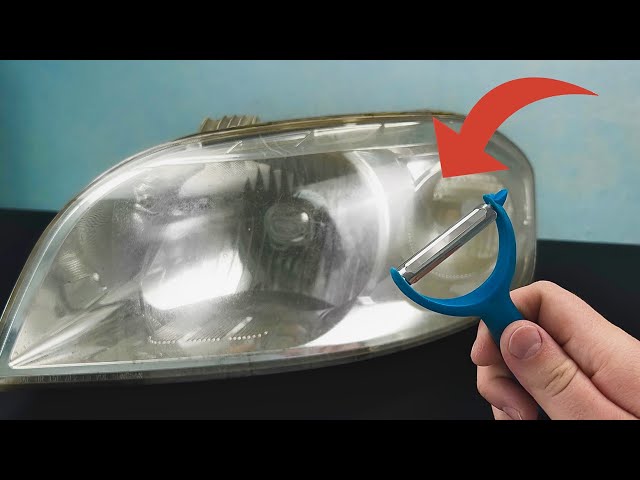 🔥🔥Genius method! Cleans discolored headlights! ONLY in 5 minutes.