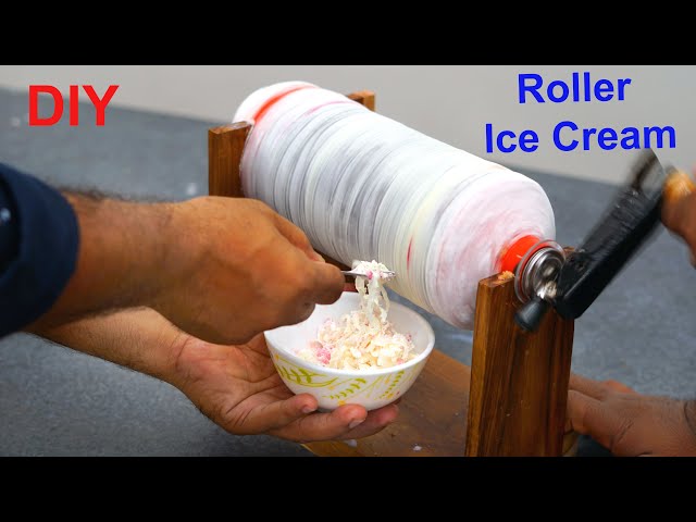 DIY Mini Roller Ice Cream Machine With Fire Extinguisher