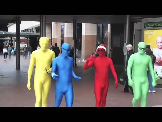 Morphsuits - Fun In Australia ( Yellow , Blue, Red & Green Morphs )