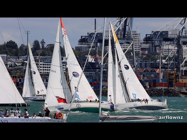 Ocean Globe Race Leg 3 Start Auckland January 14, 2024.